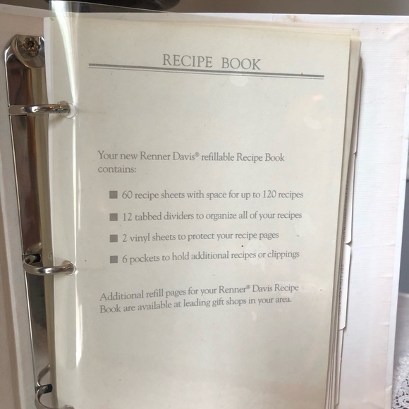 90’s (1992) Vintage Renner Davis Recipe Book - Picture 4 of 6